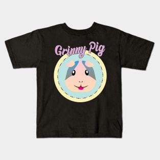 Grinny Pig Gift for Guinea Pig Lovers Cute Guinea Pig Kids T-Shirt